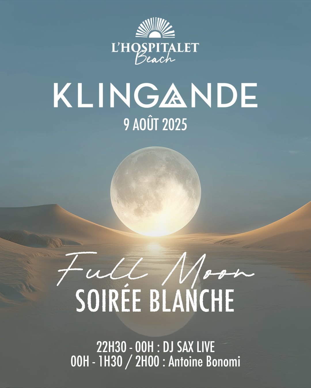 klingande full moon party hospitalet beach
